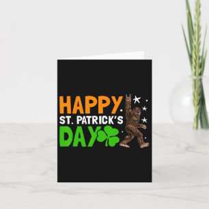 Bigfoot Happy St Patricks Day Shirt Funny Green Sa Card