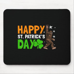 Bigfoot Happy St Patricks Day Shirt Funny Green Sa Mouse Pad