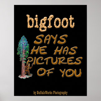 Bigfoot Has Pictures Poster