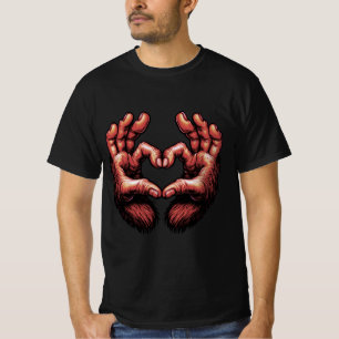 Bigfoot Heart Hands T-Shirt