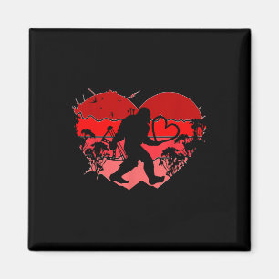 Bigfoot Heart Valentines Day Bigfoot Valentine  Magnet