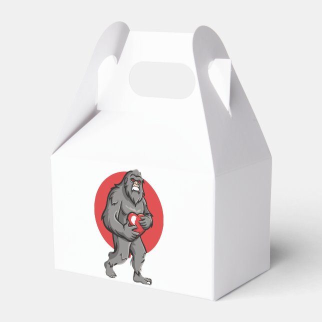 bigfoot heart valentines day favour box (Front Side)