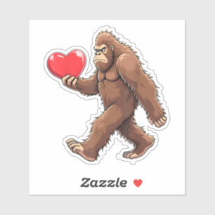 Bigfoot Heart Valentines Day Sasquatch