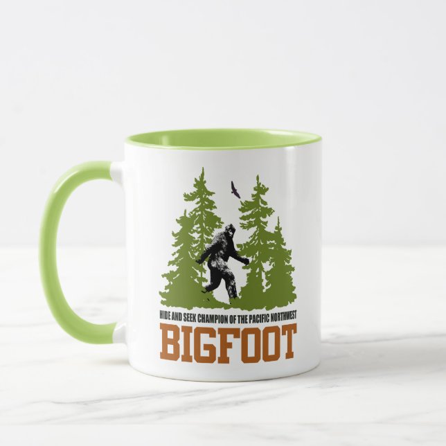 Bigfoot Hide and Seek Champion Pacific Northwest Mug (Left)