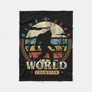 Bigfoot Hide And Seek Champion Shirt Sasquatch Cam Fleece Blanket