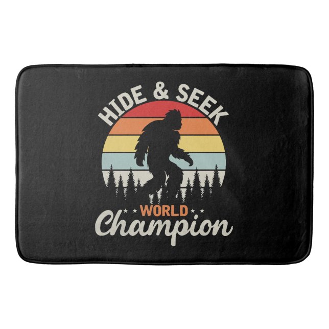 Bigfoot Hide And Seek World Champion Bath Mat (Front)