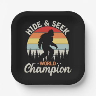 Bigfoot Hide And Seek World Champion Paper Plate