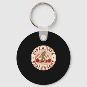 Bigfoot hide and seek world champion sasquatch key ring