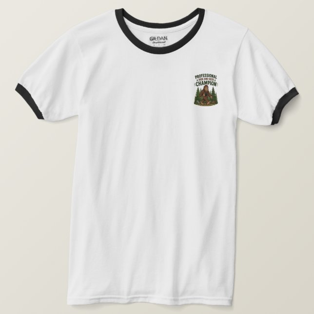 Bigfoot Hide Champion T-Shirt (Design Front)