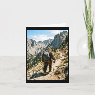 Bigfoot hiking funny sasquatch backpacking card