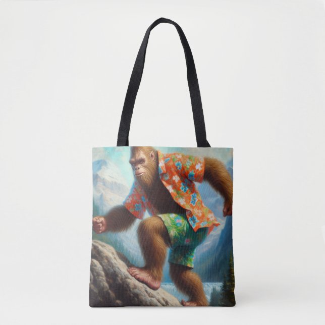 Bigfoot Hiking Tote Bag (Front)