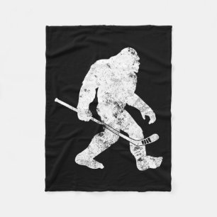Bigfoot Hockey Vintage Sasquatch Funny Men Women G Fleece Blanket