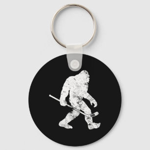 Bigfoot Hockey Vintage Sasquatch Funny Men Women G Key Ring