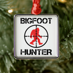 Bigfoot Hunter Funny Bigfoot Lover Metal Tree Decoration