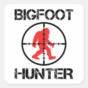 Bigfoot Hunter Funny Bigfoot Lover Square Sticker