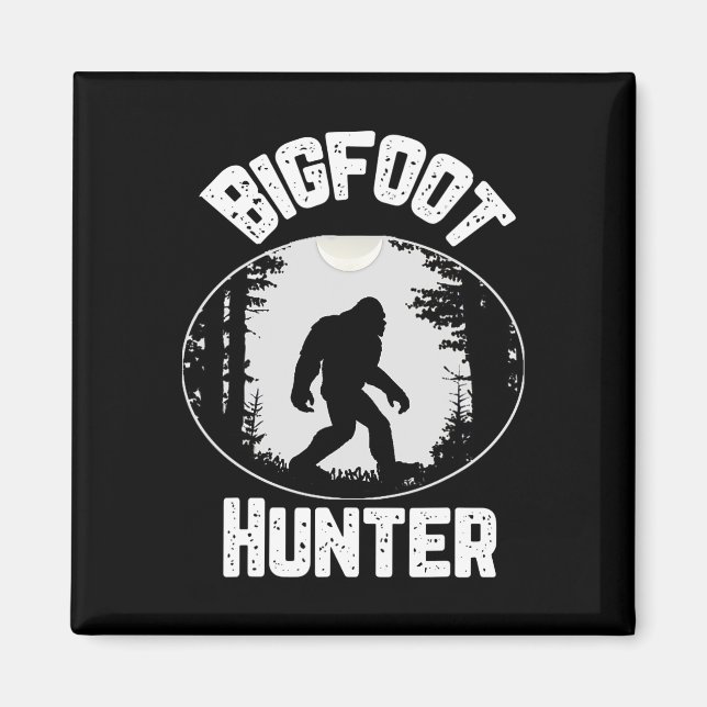 Bigfoot Hunter Sasquatch Funny Humour  Magnet (Front)