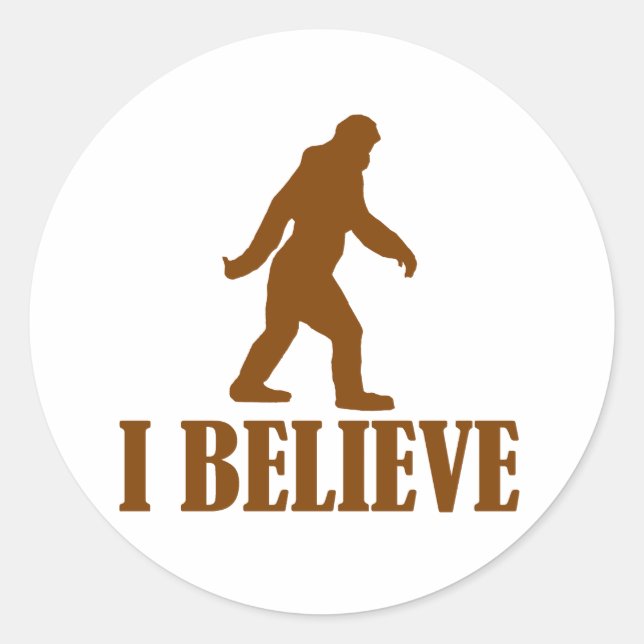 Bigfoot I Believe Classic Round Sticker (Front)