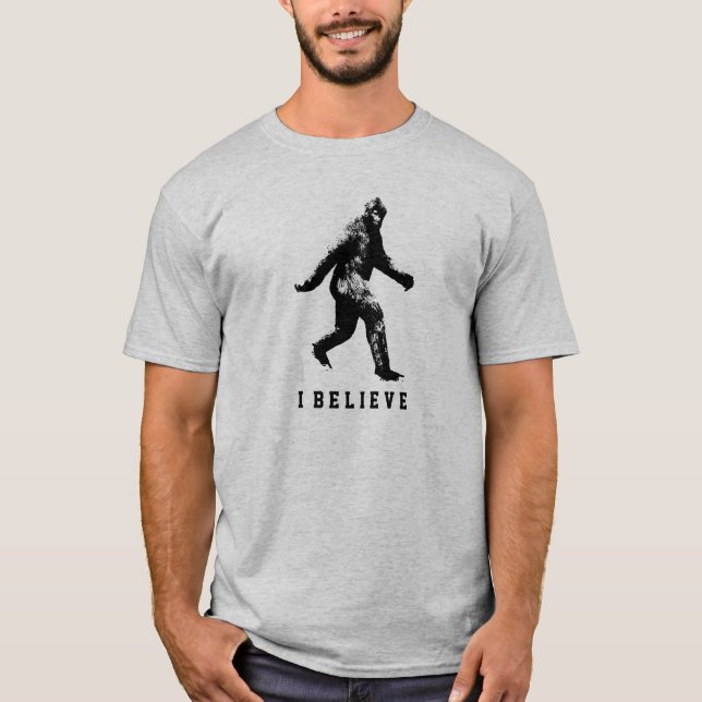 Bigfoot I Believe Customisable Text T-Shirt (Front)