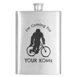 Bigfoot I'm Coming For Your KOMs Hip Flask
