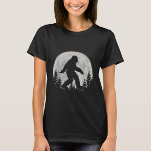 Bigfoot In The Forest Funny Sasquatch Bigfoot Moon T-Shirt