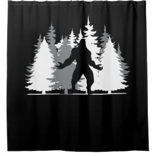 Bigfoot in the Forest Sasquatch Yeti Shower Curtain