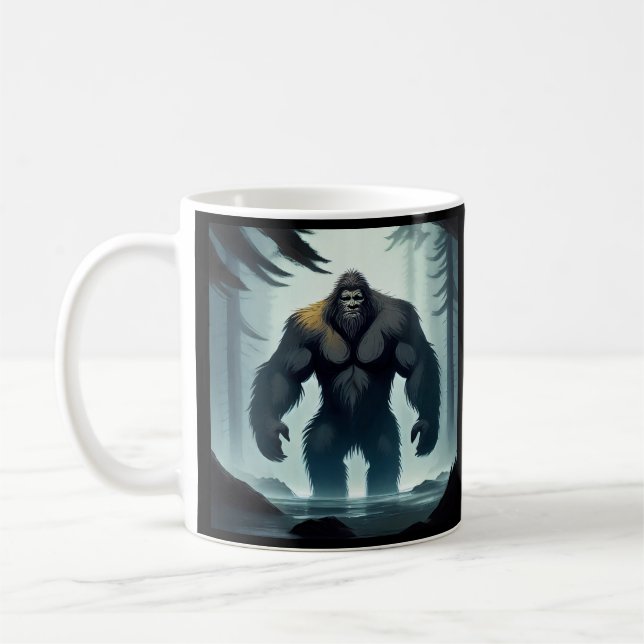 Bigfoot in the Woods Coffee Mug (Left)