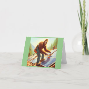 Bigfoot Installing Solar Panels Card