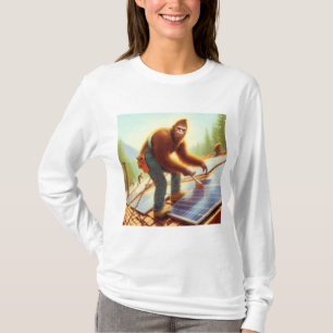 Bigfoot Installing Solar Panels T-Shirt