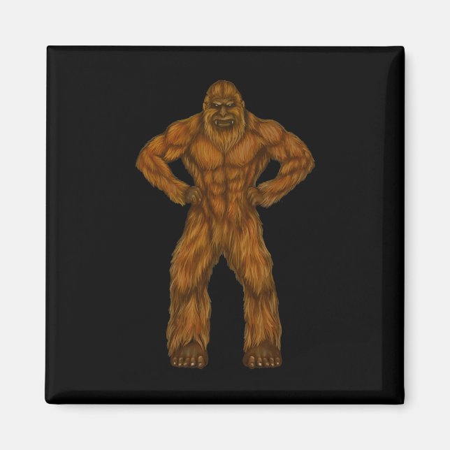 Bigfoot Is A Body Builder - Body Builder Sasquatch Magnet (Front)