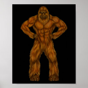 Bigfoot Is A Body Builder - Body Builder Sasquatch Poster
