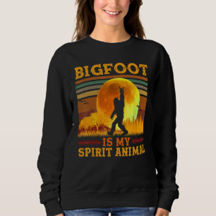 Bigfoot is My Spirit Animal Vintage Sasquatch Sweatshirt