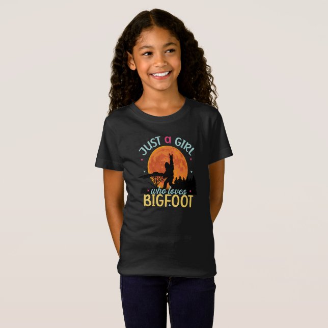 Bigfoot Just A Girl Who Loves Sasquatch T-Shirt (Front Full)