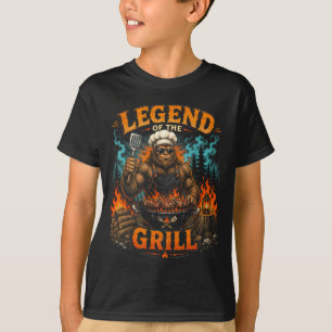 Bigfoot Legend Of The Grill Funny Bbq Dad Father T-Shirt