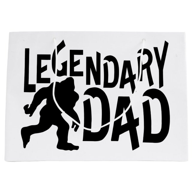 Bigfoot Legendary Dad Large Gift Bag (Front)