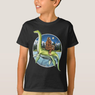 Bigfoot Loch Ness Fishing T-Shirt
