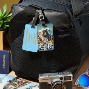 Bigfoot Love California Luggage Tag Monogrammed