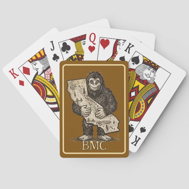 Bigfoot Love Playing Cards Monogram (Back)