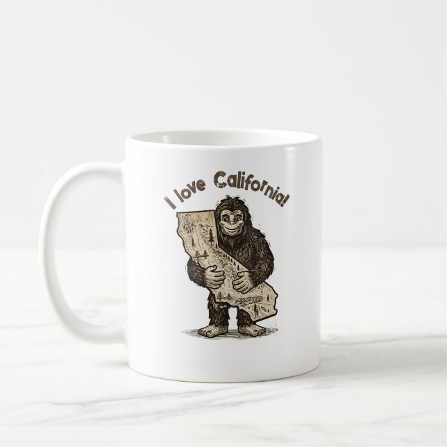 Bigfoot Loves California mug (Left)