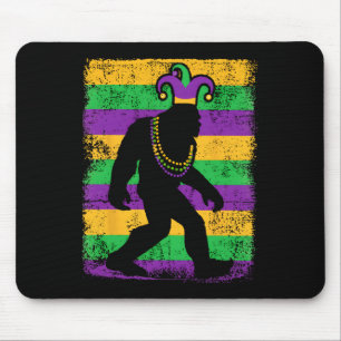 Bigfoot Mardi Gras Sasquatch Funny Men Kids Gift T Mouse Pad
