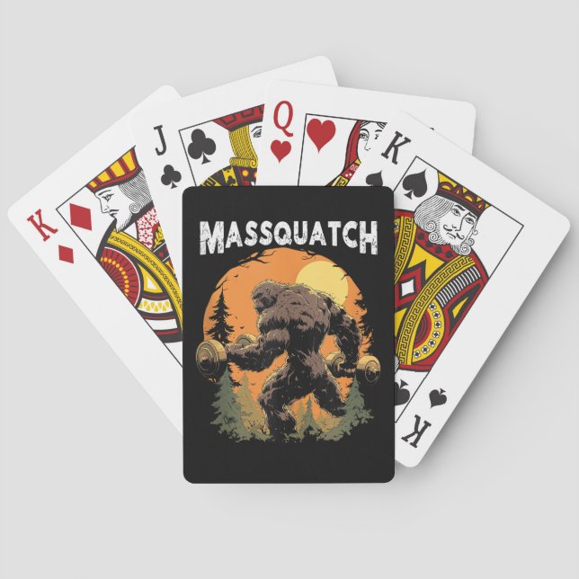 Bigfoot Massquatch Funny  Playing Cards (Back)