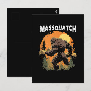 Bigfoot Massquatch Funny Postcard