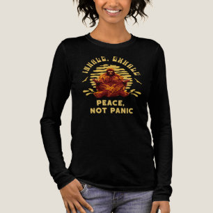 Bigfoot Meditation Peace Not Panic Design Tri-Blend Shirt