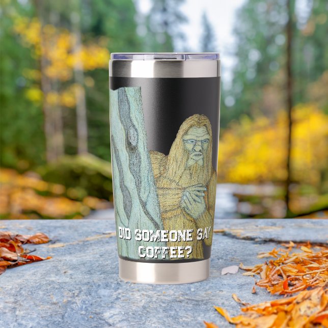 Bigfoot meme parody insulated tumbler (Outdoor (Rotated))