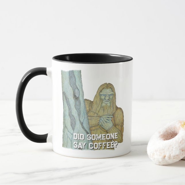 Bigfoot meme parody mug (With Donut)