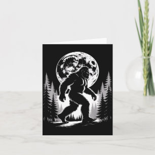 Bigfoot Moonlight Sasquatch Forest Cryptid Outdoor Card