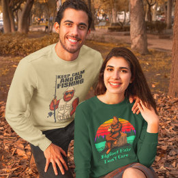 Bigfoot Morning Coffee Bigfoot Hair Don't Care Sweatshirt