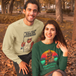 Bigfoot Morning Coffee Bigfoot Hair Don't Care Sweatshirt