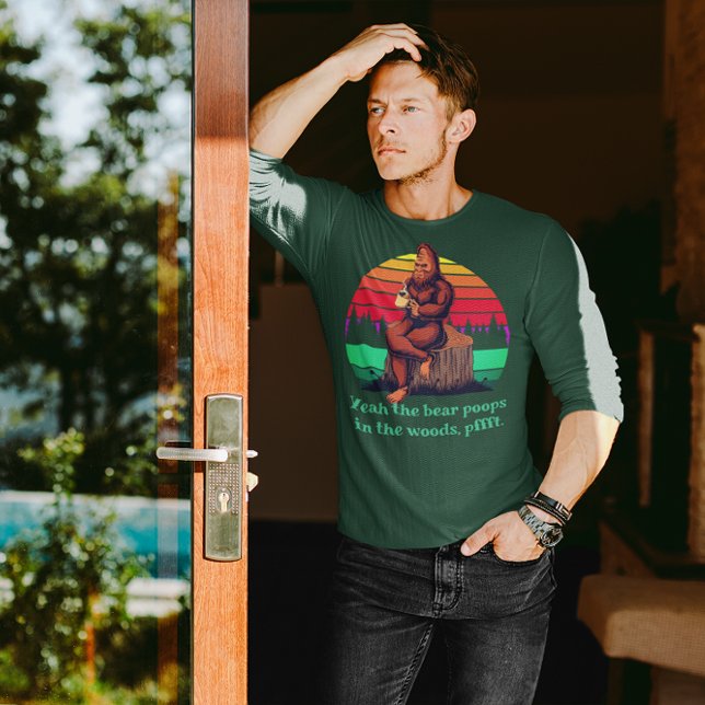 Bigfoot Morning Coffee Words of Wisdom Bear Poops T-Shirt (Creator Uploaded)