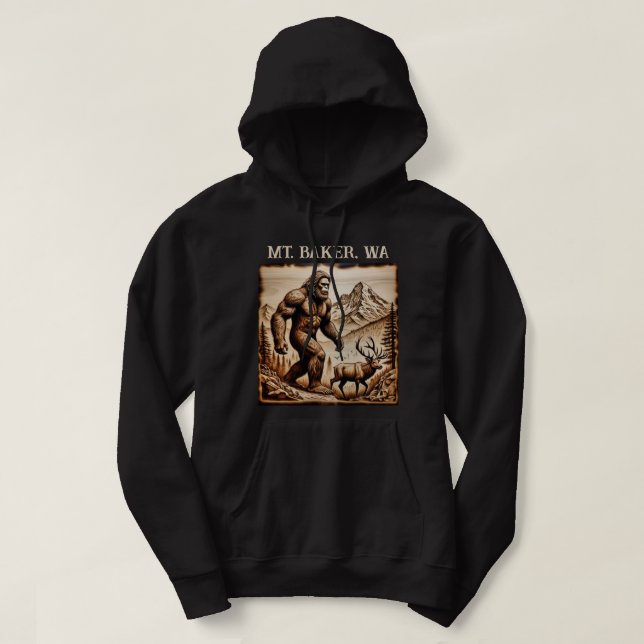 Bigfoot Mount Baker, WA Hoodie (Design Front)