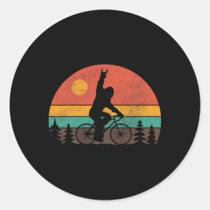 Bigfoot Mountain Bike Funny Mtb Biking Cycling Sas Classic Round Sticker
